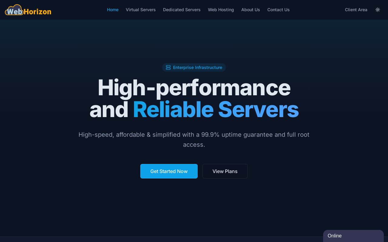 WebHorizon 官网截图